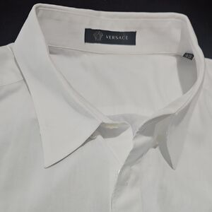 Versace Solid White Shirt